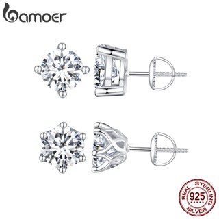 Bamoer 925 Silver Sterling 100 % Passado Instrumentos Diamantados VVS1 D Cor 2ct Moissanita Brinco Presentes De Casamento
