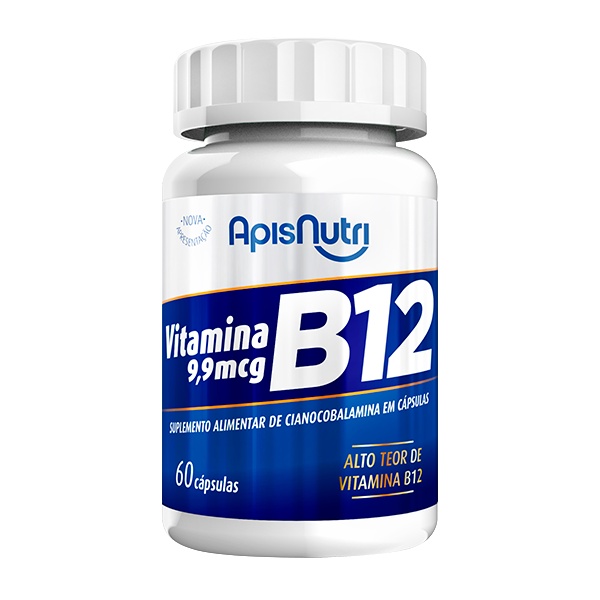 Suplemento de Vitamina B12 9,9mcg 60 Cáps Apisnutri - SV