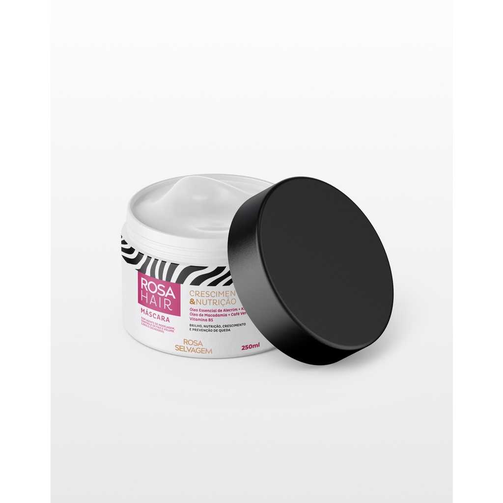 Rosa Hair Máscara Rosa Selvagem em Oferta na Shopee