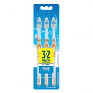 Escova Dental Oral-B Classic Laranja e Branca