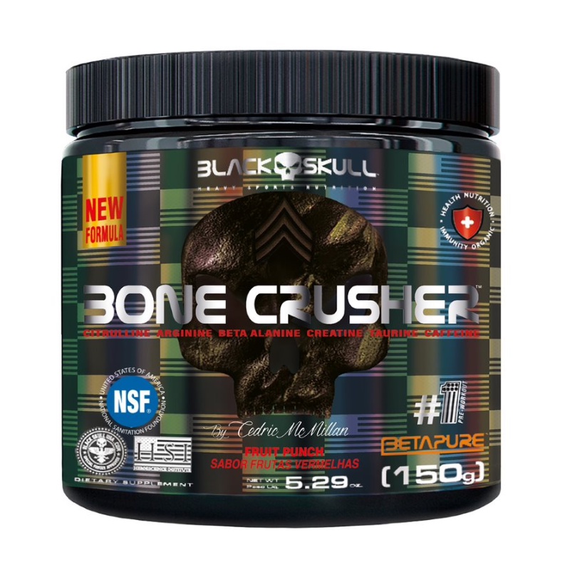 Pré Treino Bone Crusher Betapure 150g - Black Skull