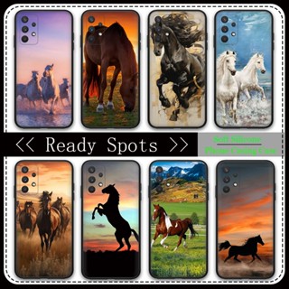 Samsung Galaxy A13 A21S A22S A22S TPU Capa De Telefone Macia Preta Cavalo Selvagem 69t1