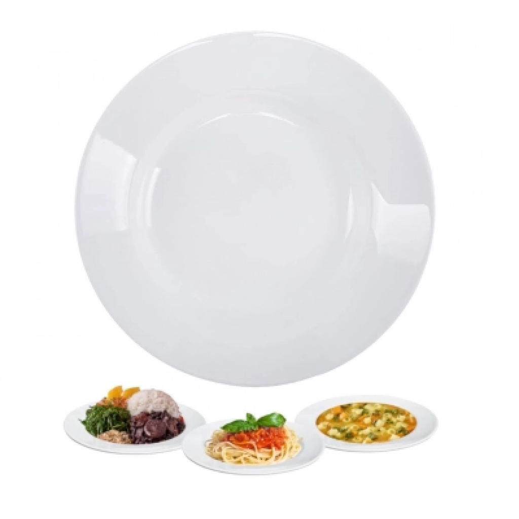 Prato Fundo 25cm Melamina Louça Buffet Restaurante