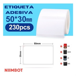 Etiqueta Adesiva 50x30 Niimbot B21 B1 230 Etiquetas P/ Rolo em Oferta na Shopee