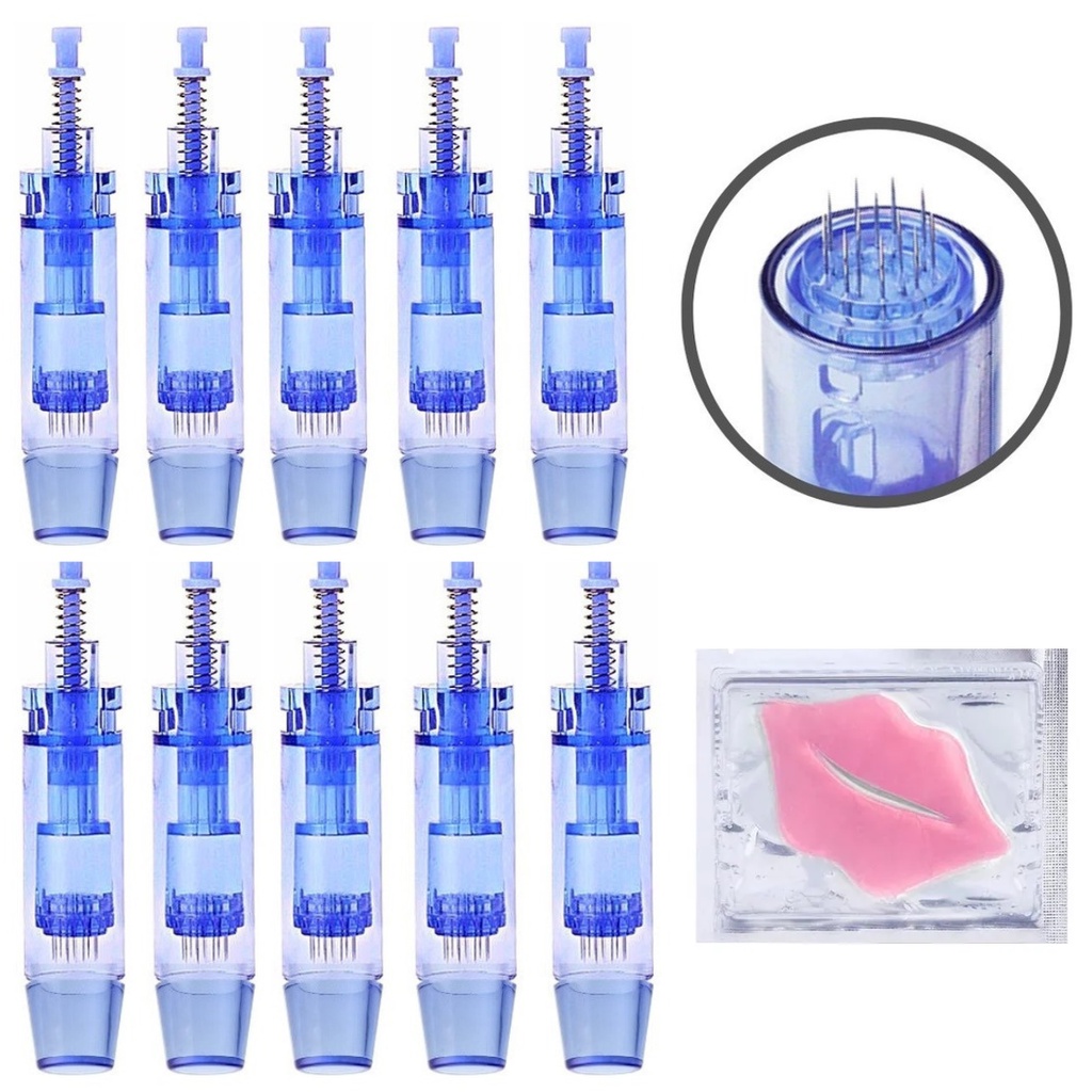 Kit Com 10 Ponteira Nano,36,12 Para Caneta Derma Pen