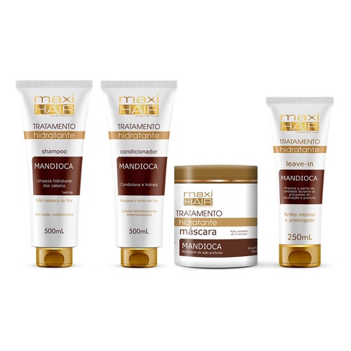 Kit Mandioca Tratamento Hidratante Completo - Maxi Hair