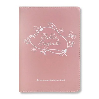 Bíblia Sagrada RA | Letra Grande | Zíper | Rosa Flores em Oferta na Shopee