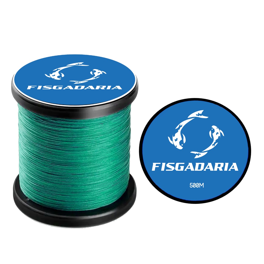 Linha De Pesca Multifilamento X4 500 Metros 0,33MM VERDE Fisgadaria