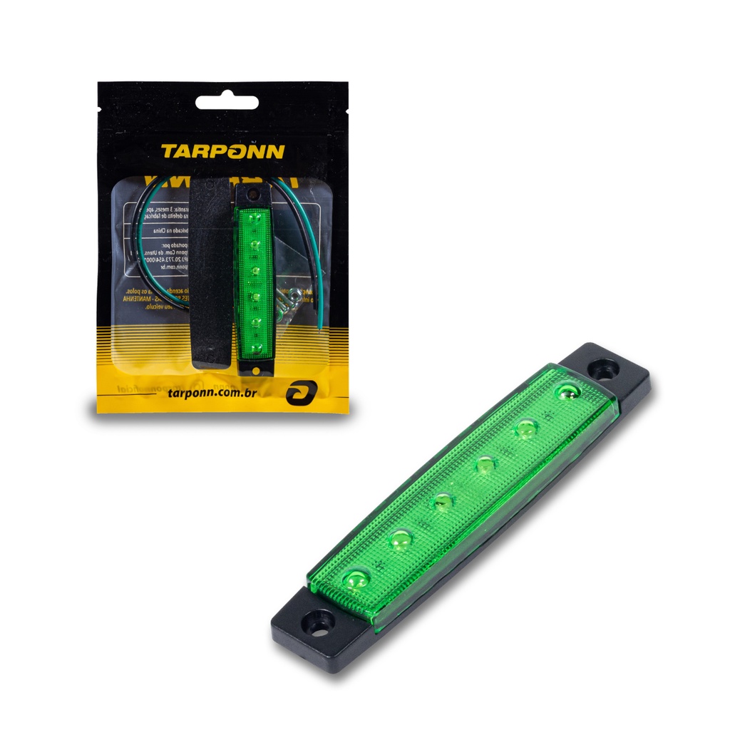 Lanterna Lateral Verde Caminhão, Baú, Trailer 6 Leds 12/24v em Oferta na Shopee