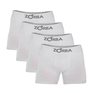 4 Cueca Boxer Zorba de Algodão Masculina Varias Cores