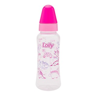Mamadeira Bico Silicone Redondo Rosa 250ml - Lolly Baby