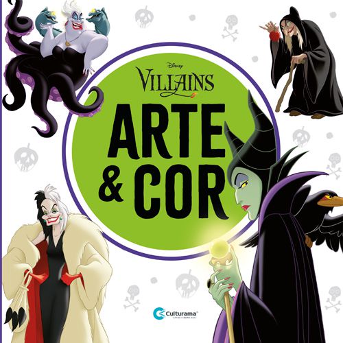 Livro Arte E Cor Disney Vilões - 01 Unidade - Culturama - Rizzo