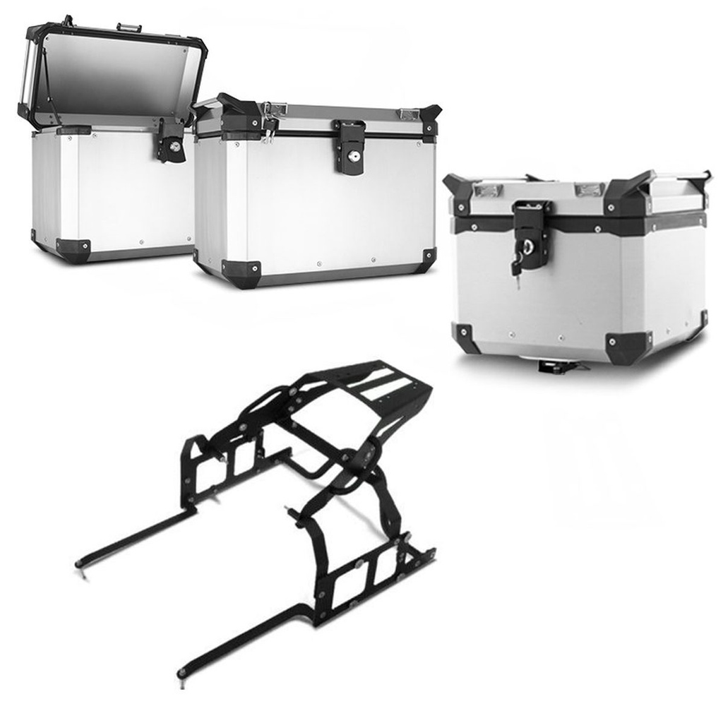 Kit Completo de Baús Bauletos Super Adventure Ténéré 250 2016 Peças e Acessórios Para Moto