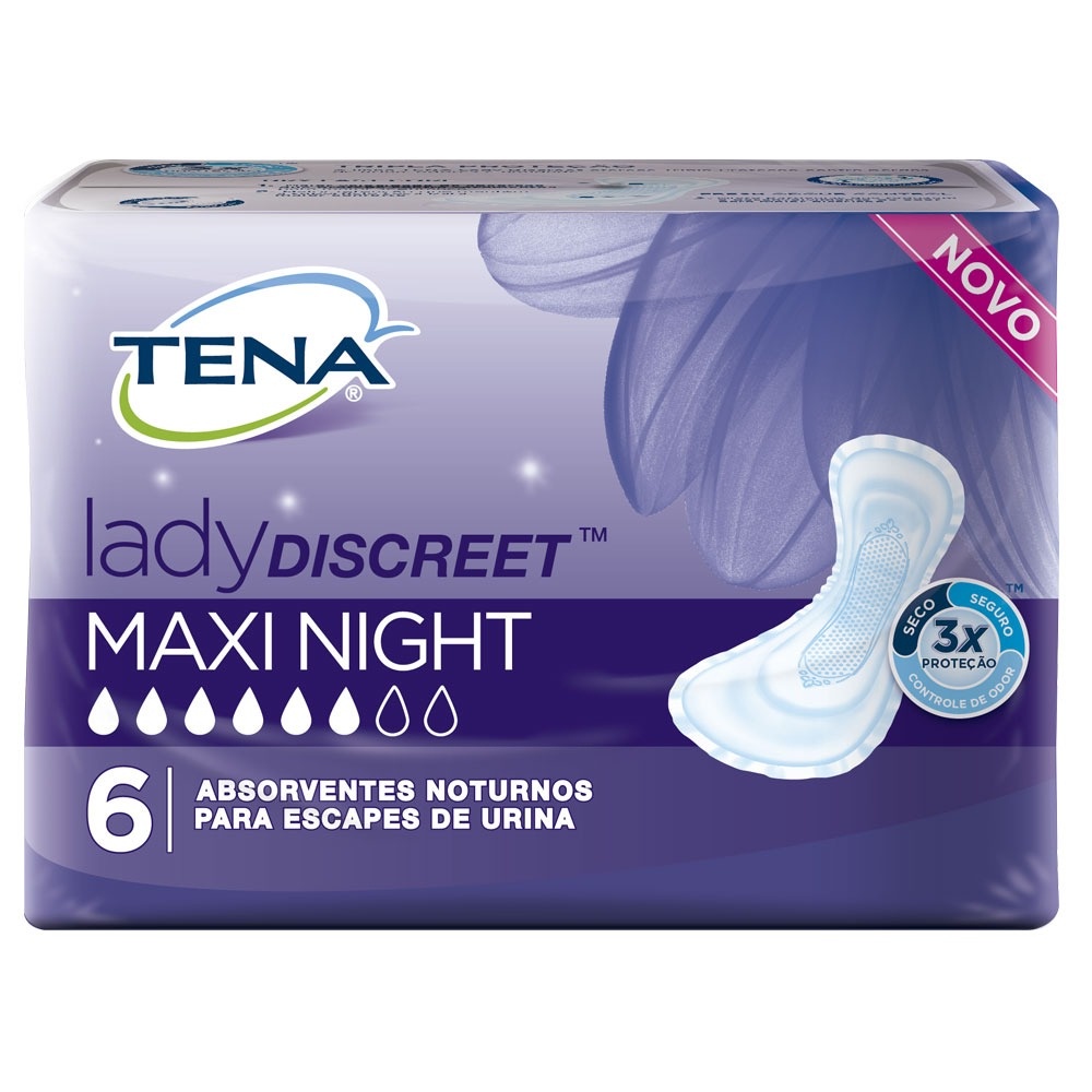 Absorvente Geriátrico Tena Maxi Night 6 Unidades