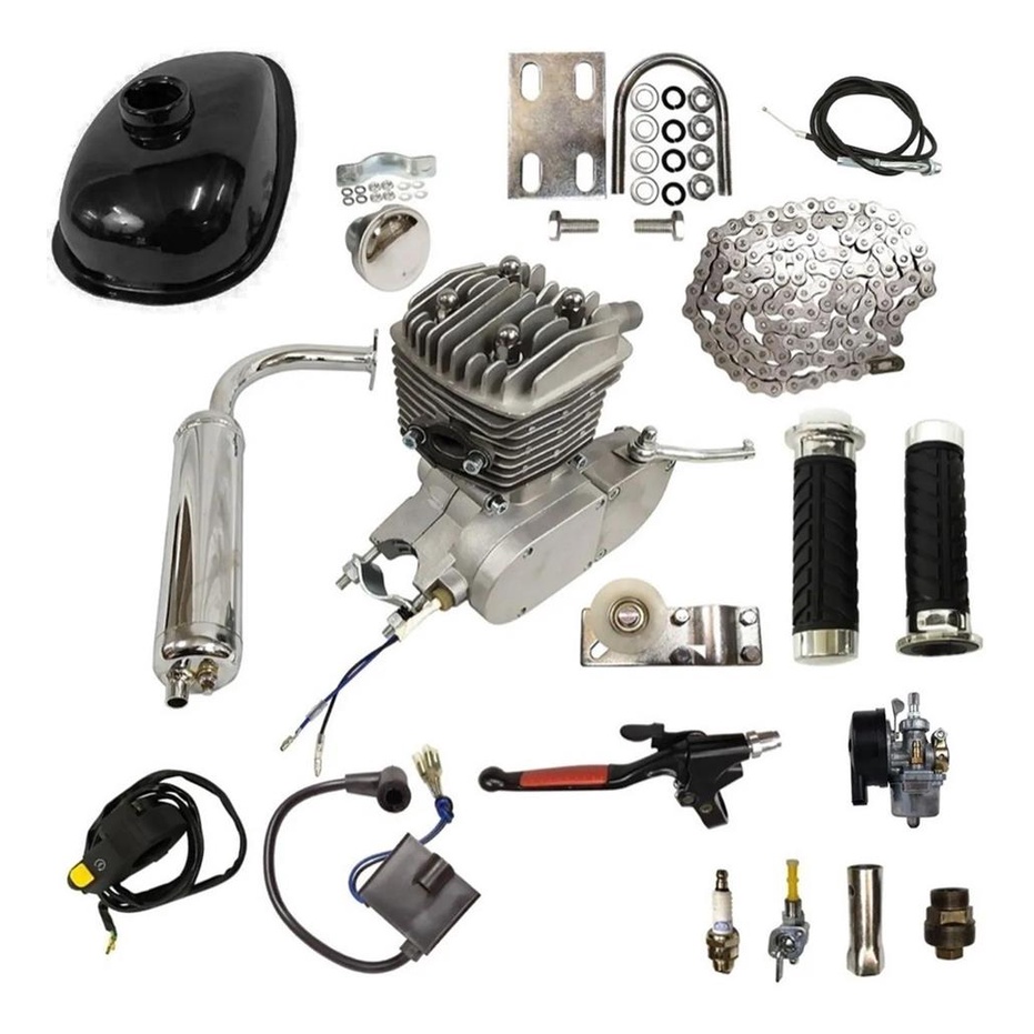 Kit Motor Bicicleta 80cc Tanque Completo Motorizada Gasolina