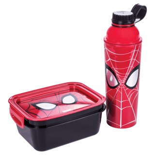 Kit Presente Garrafa Marmita Hermética Homem Aranha Plasútil