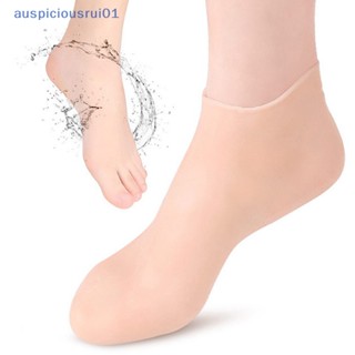 [Auspiciousrui01] 1 Par De Meias Para Cuidados Com Os Pés Spa Gel Hidratante Silicone Anti-Rachaduras Protetor