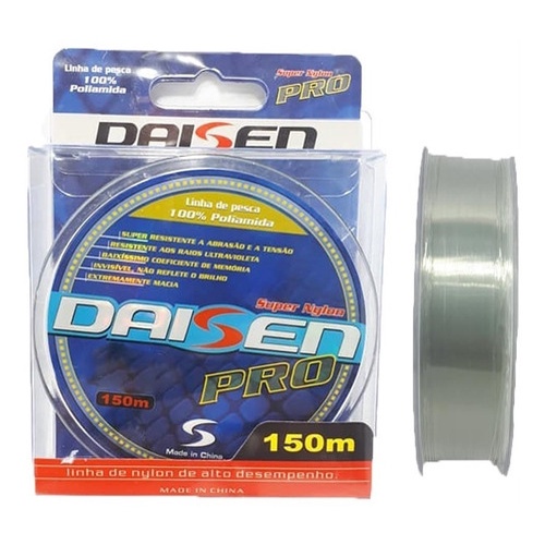 Linha Daisen Pro (0.21mm / 2,85 kg)  150 m - Monofilamento / Cinza/  Maruri