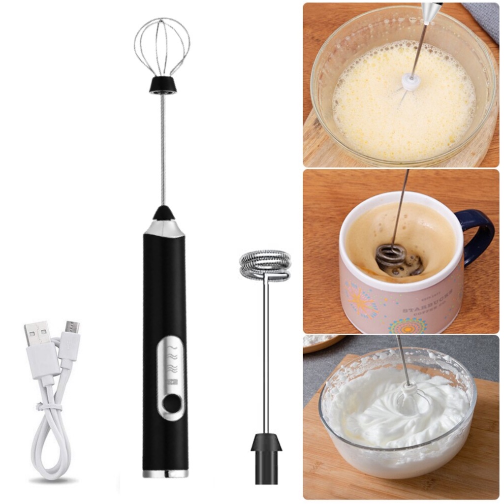 Batedor Misturador Mixer Elétrico para Bebidas Leite Café Clara de Ovos