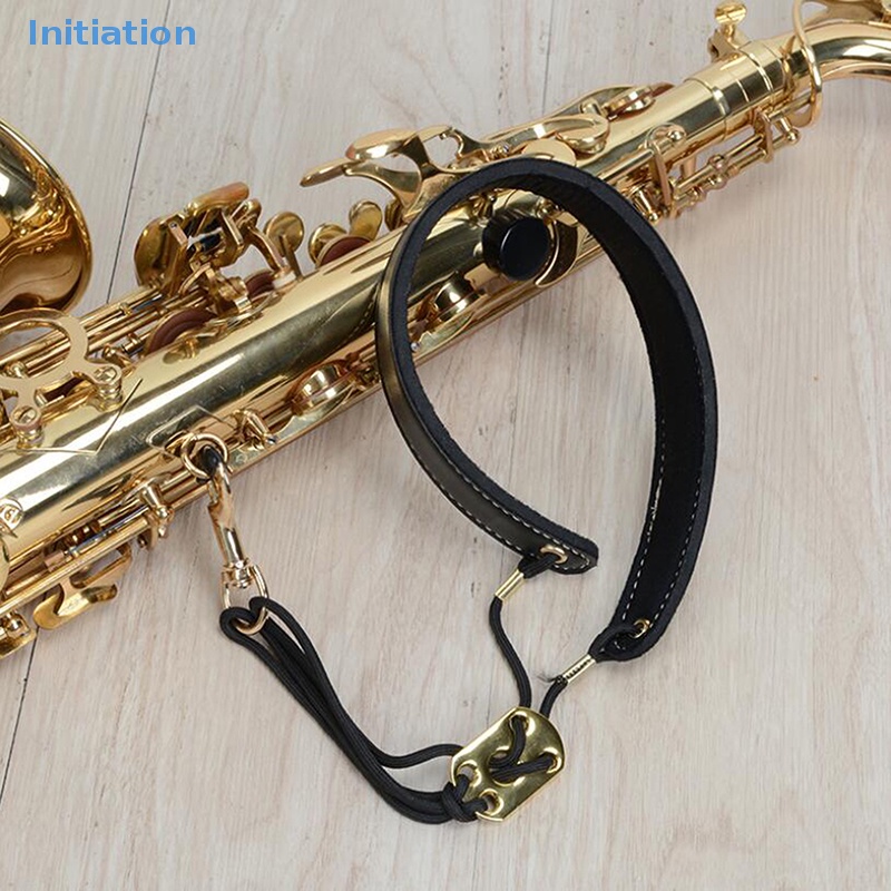 Iniciação Ajustável Saxofone Pescoço Acolchoado Pulseira De Couro Sax Cinto Cinta