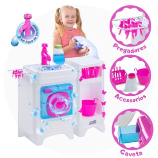 Brinquedo Lavanderia Infantil Lava-Lava Sai Água De Verdade Magic Toys