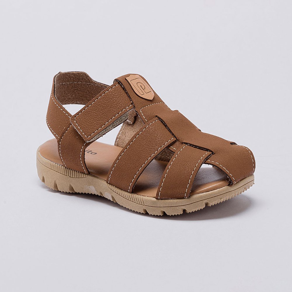 Sandália Infantil Menino Papete Masculino Fechada Franciscana 4103 Pequito