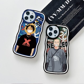 Capa Para Samsung A13 A12 A23 A22 A02 A03 Core A03S A04 A10S A10 A11 A20S A21S A30 A20 A33 A32 5G 4G Luffy Wave Edge One Piece Luxo TPU De Câmera Redonda À Prova De Choque
