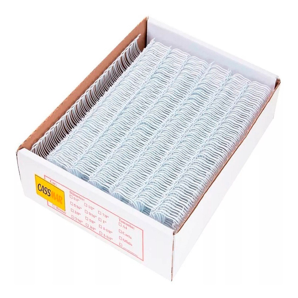 Wire-o Para Encadernação 3x1 A4 Branco 9/16 P/ 110fls 25un em Oferta na Shopee