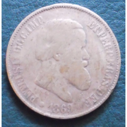 Moeda 20 Réis 1869 Bronze Brasil - F