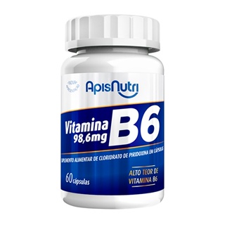 Suplemento de Vitamina B6 98,6mg 60 Cáps Apisnutri - SV em Oferta na Shopee
