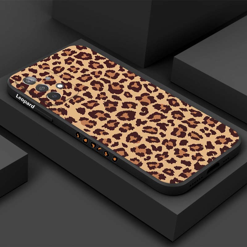 Capa Para Telefone Leopard Zebra Print Samsung Galaxy A14 A34 A32 A52 A72 A13 A23 A33 A53 A73 A52S 5G A51 A71 4G Macia De Silicone À Prova De Choque