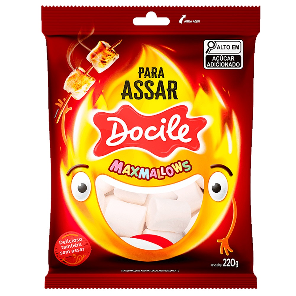 Marshmallow Para Assar Baunilha 220g - Docile em Oferta na Shopee