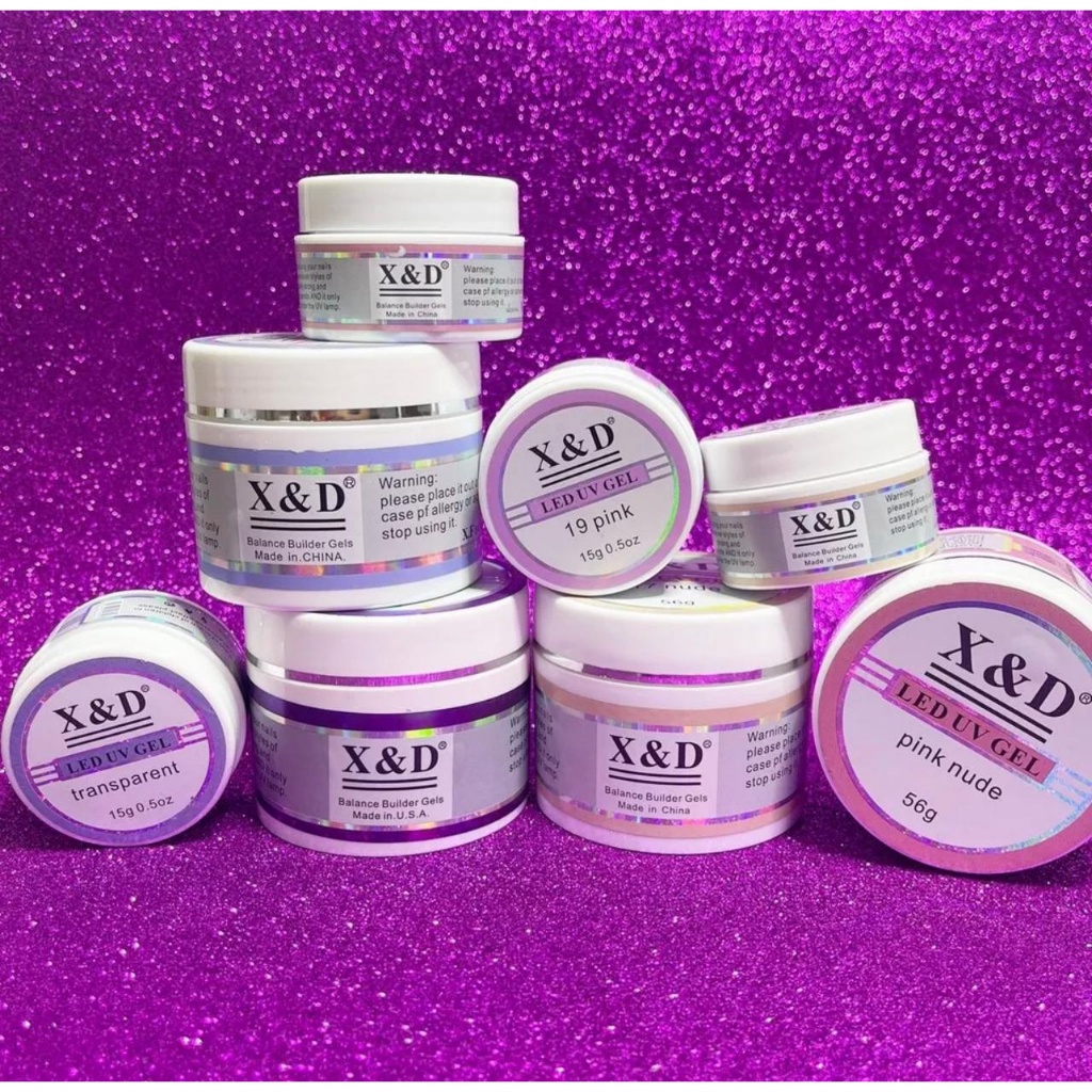 Gel 15g X&D Original C/Anvisa Para Unhas Gel fibra XED XD Profissional Alongamento