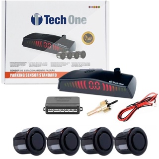 Sensor Estacionamento 4 Pontos Preto Brilho Display Led Sinal Sonoro em Oferta na Shopee