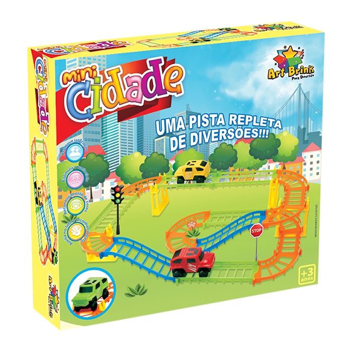 Pista de Carrinho Brinquedo Infantil Mini Cidade com Carrinho