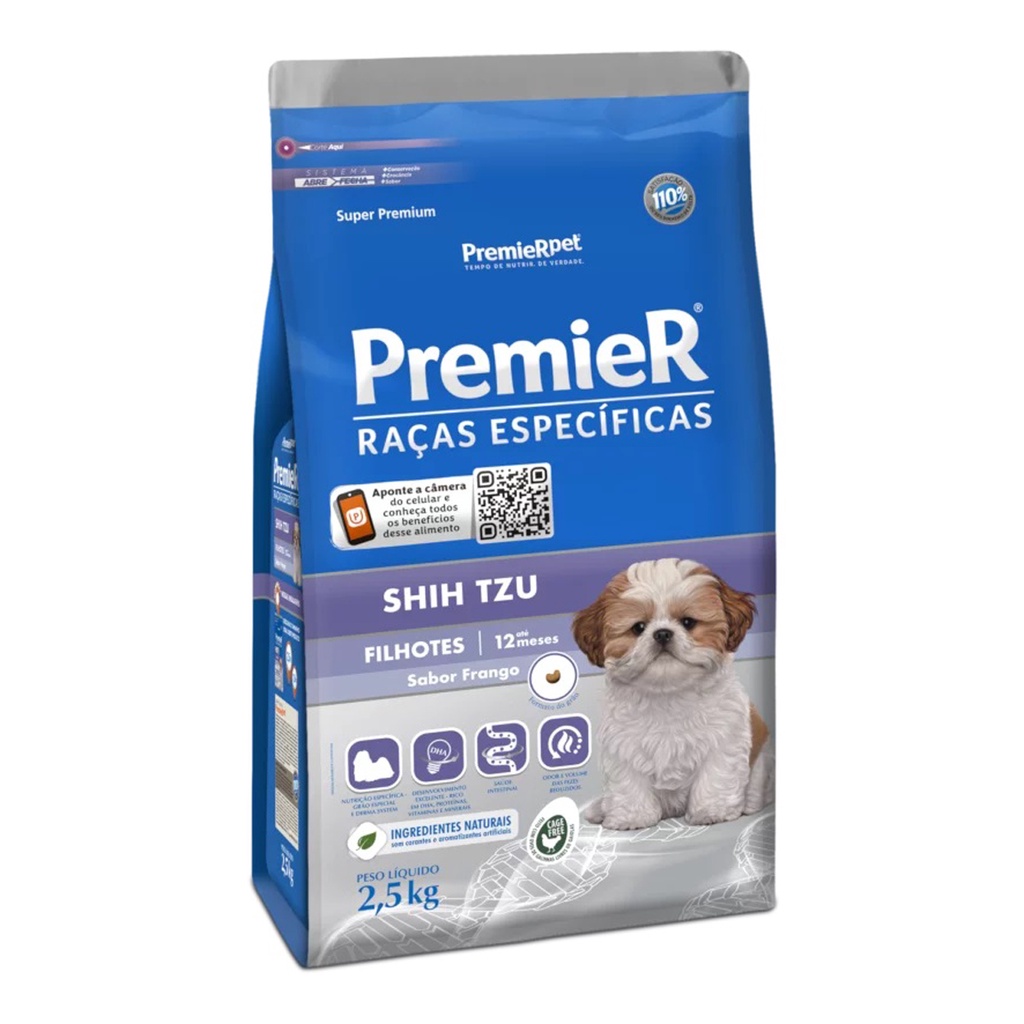 Ração Premier Raças Específicas Cães Shih Tzu Filhotes 1Kg Shihtzu Pequeno Porte