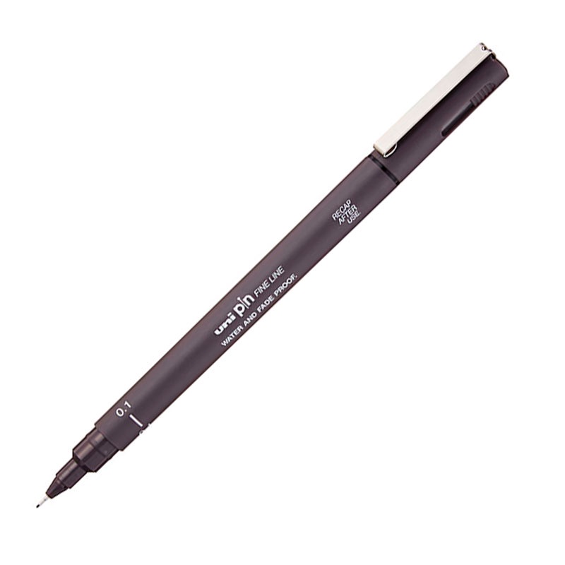 Caneta Nankin Uni Pin fine line 0.1 Preto Mitsubishi