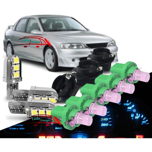 8 Lâmpadas Led Ice Blue Painel Hodômetro Mid Vectra B Gls