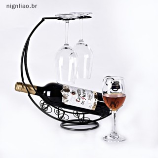 nignliao Creative Metal Wine Rack Porta-Vinhos Pendurado Expositor De Barras BR