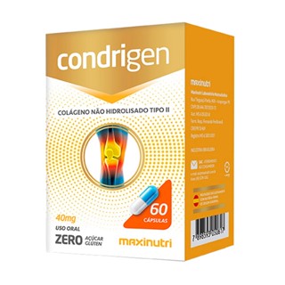 Condrigen Colágeno não Hidrolisado Tipo 2 com 60 Cápsulas Maxinutri