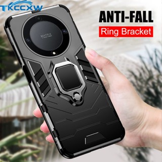 Para Honor Magic 5 4 Lite X9a X8 X9 5G Caixa Armadura Híbrida 2 Em 1 Suporte De Anel Magnético Telefone Rígido