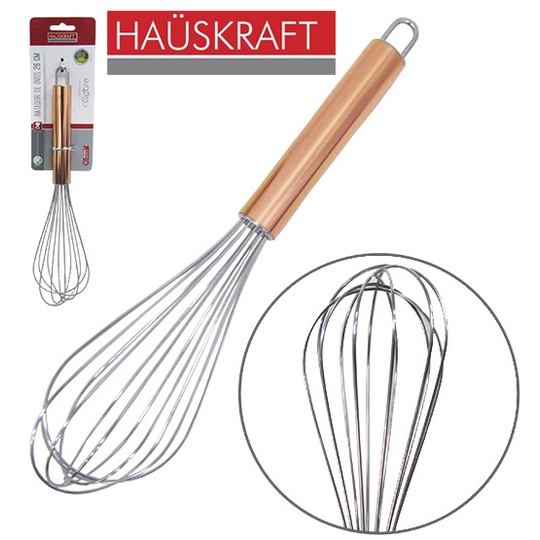 Batedor De Clara Fouet Manual De Inox Cabo Metalizado Rose Gold Hauskraft 26cm