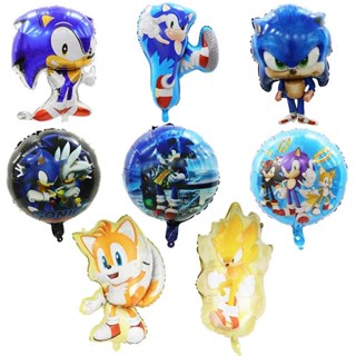 Sonic the Hedgehog Styling Sonic Boy Sonic Balloon festa de aniversário Conjunto de balões de filme de alumínio dos desenhos animados