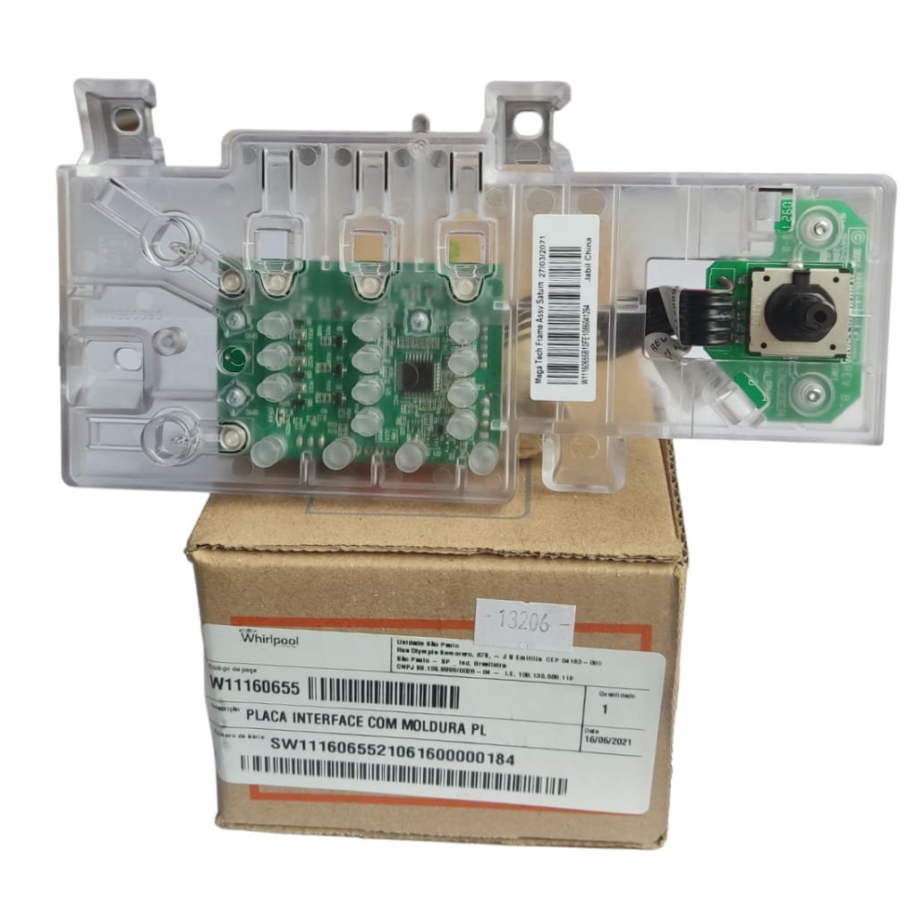 Placa Interface com Moldura Consul W11160655 Bivolt Original Bivolt