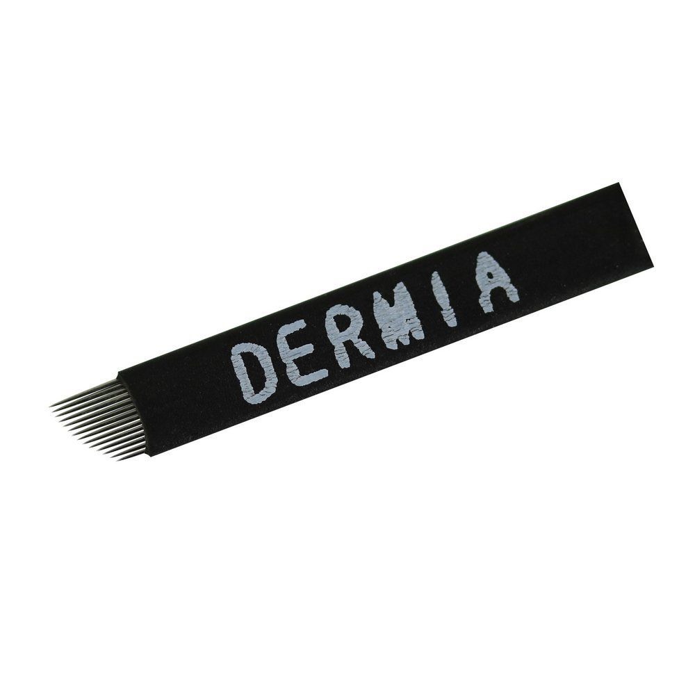 Kit 10 Lâmina Nano Tebori Dermia Para Microblading 7 Flex 0,18mm