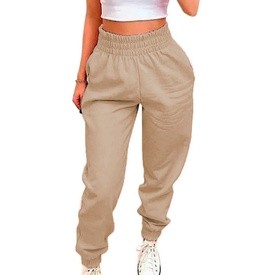 Calça Moletom Feminina Jogger Soltinha Cós Alto Blogueira