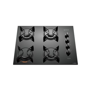 Cooktop 4 Bocas Preto com Mesa de Vidro Atlas U Top Bivolt