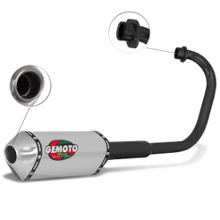 Escapamento Gemoto Racing 3 Trioval [Curva Preta] Ybr 125 Factor 2009/15