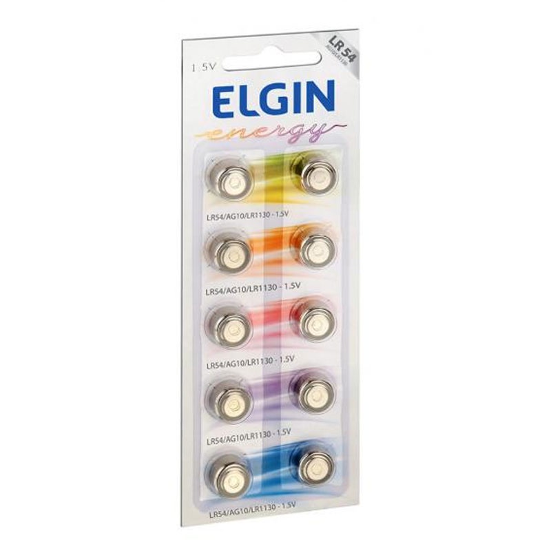 Bateria Alcalina 1.5V LR54/AG10/LR1130 cartela c/ 10 82254 Elgin - Spare Parts and Accessories for Vehicles