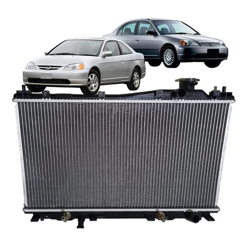 Radiador Eurus Honda Civic 1.7 2001 2002 2003 2004 2005 em Oferta na Shopee